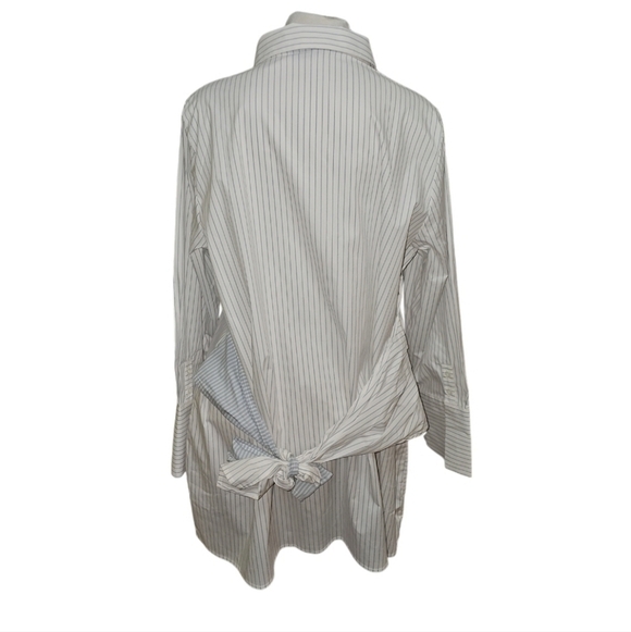 Love & Legends PLUS Size 20 NWT Extra Long Back Knot Tie Pin Stripe Color Block - Picture 3 of 9